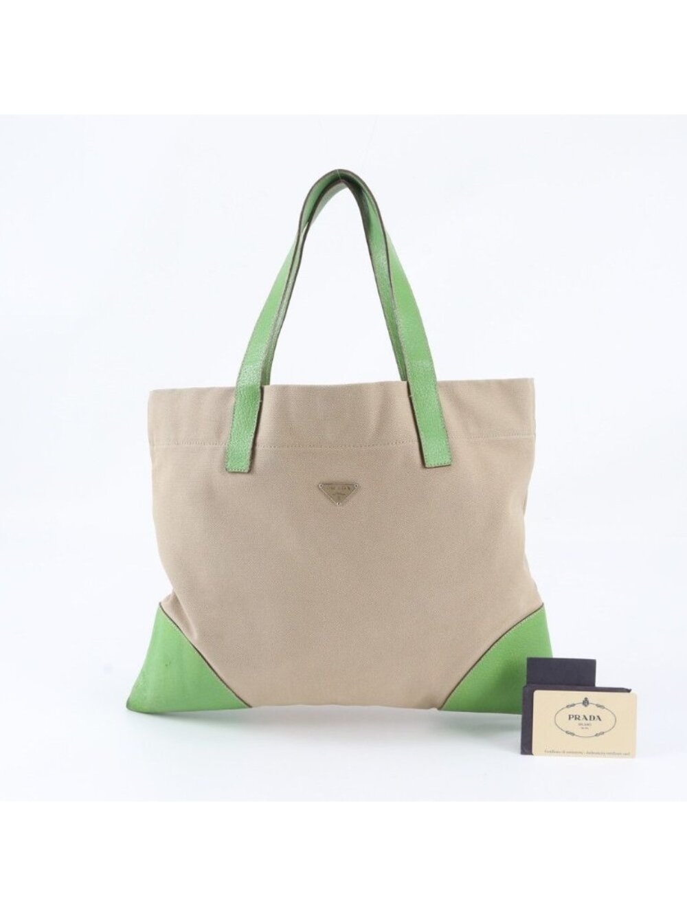 Prada Triangle Logo Tote